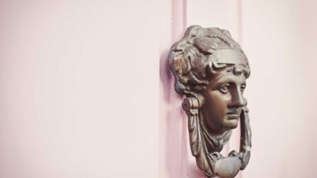 Brass door knocker on pink door - Chelmsford - Beresfords Estate agents - Essex