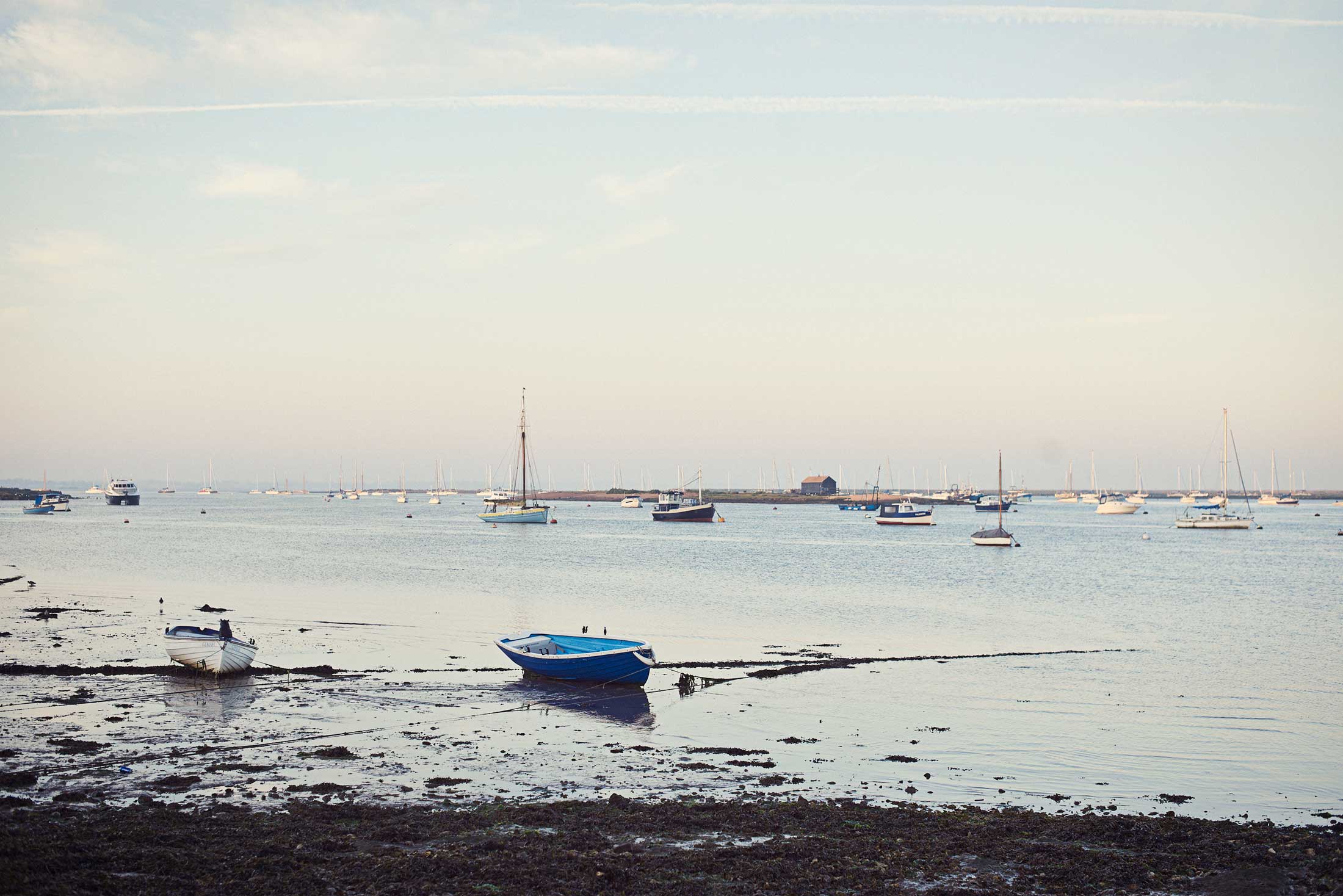 Boats in harbour - Mersea Island - Beresfords Estate agents - Essex