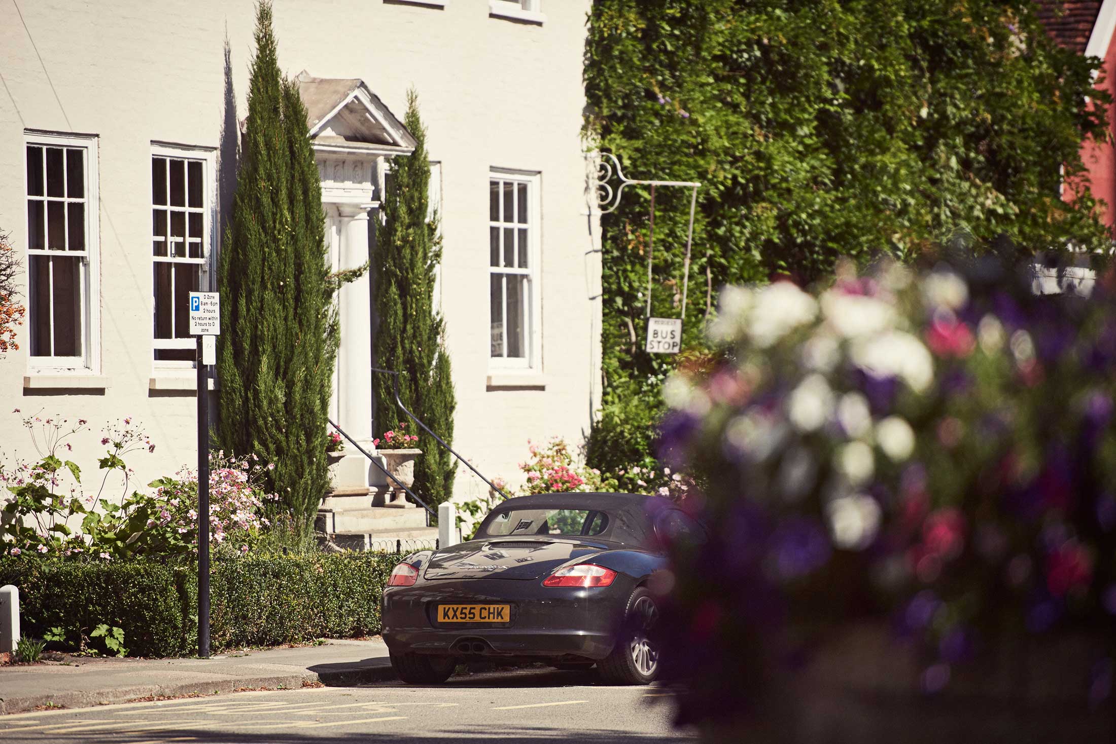 Car parked outside of white building - Dedham - Beresfords Estate agents - Essex