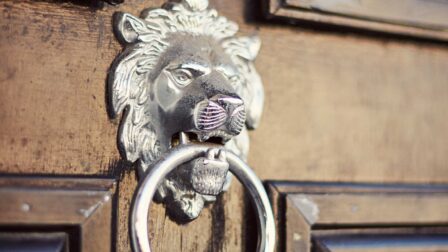 Lion door knocker - Colchester - Beresfords Estate agents - Essex