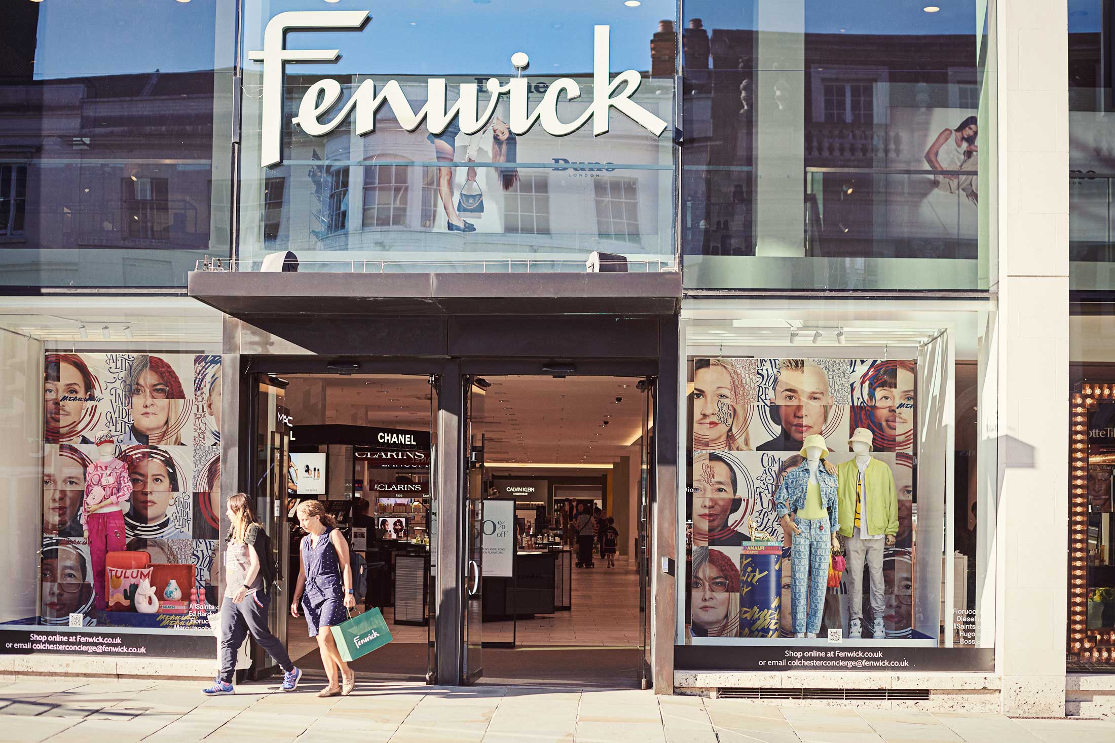 Fenwick shop front and windows - Colchester - Beresfords Estate agents - Essex