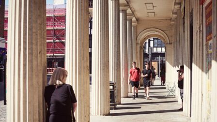 People walking through town arches - Colchester - Beresfords Estate agents - Essex