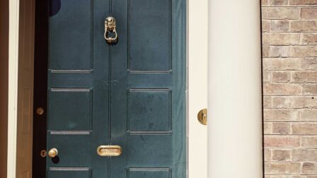 Green door with gold details - Dedham - Beresfords Estate agents - Essex