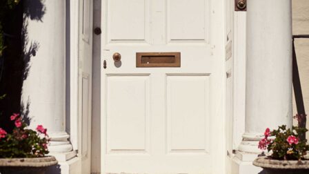 Close up of white front door - Dedham - Beresfords Estate agents - Essex