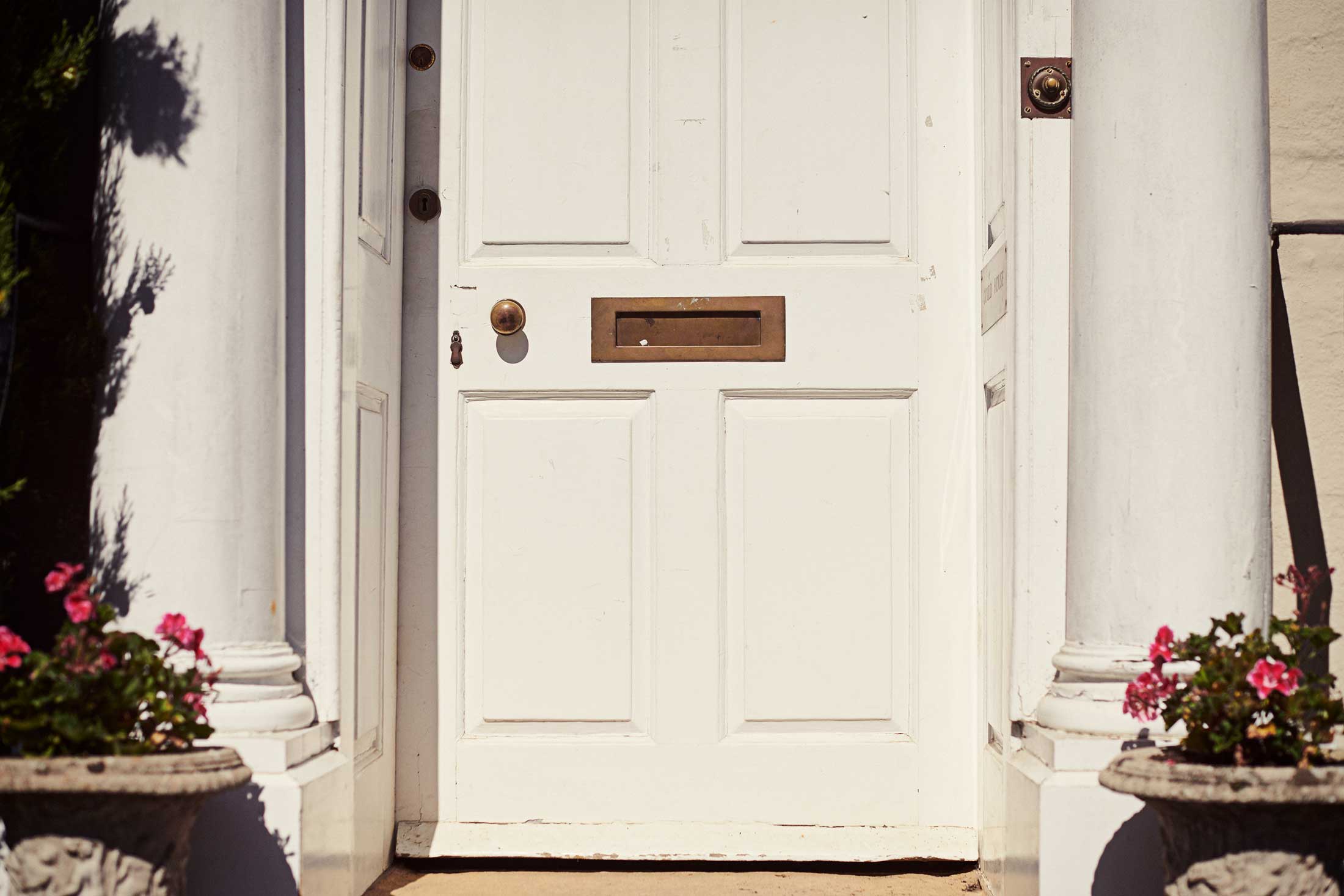 Close up of white front door - Dedham - Beresfords Estate agents - Essex