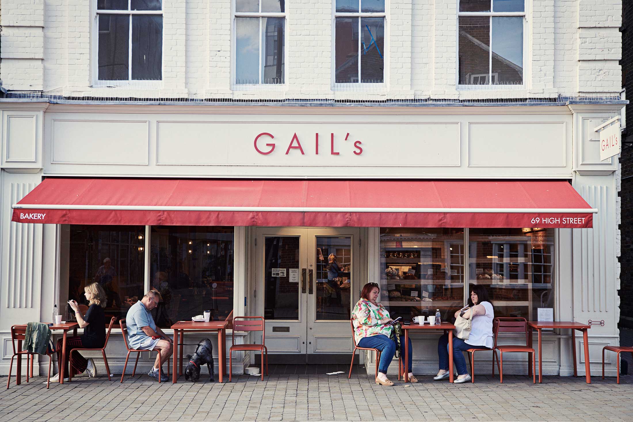 People sat outside of Gail's bakery - Brentwood - Beresfords Estate agents - Essex